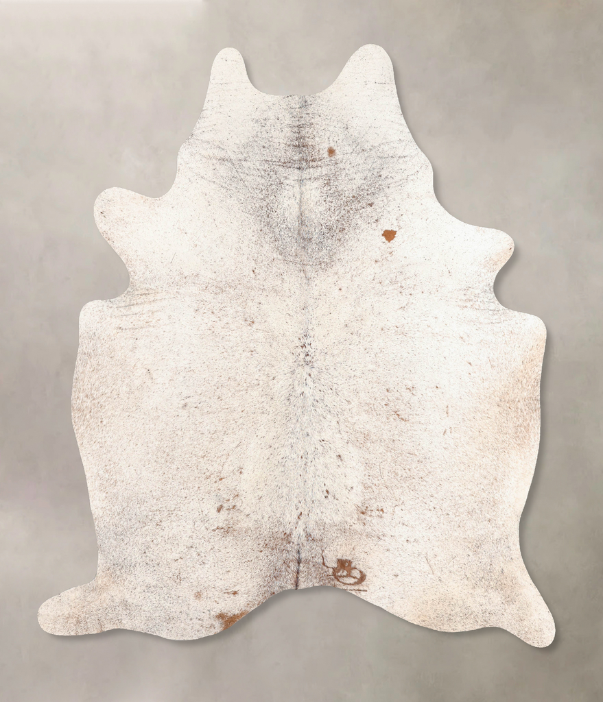 Salt and Pepper Brown Large Brazilian Cowhide Rug 7'0"H x 5'7"W #B7615 by Hudson Hides