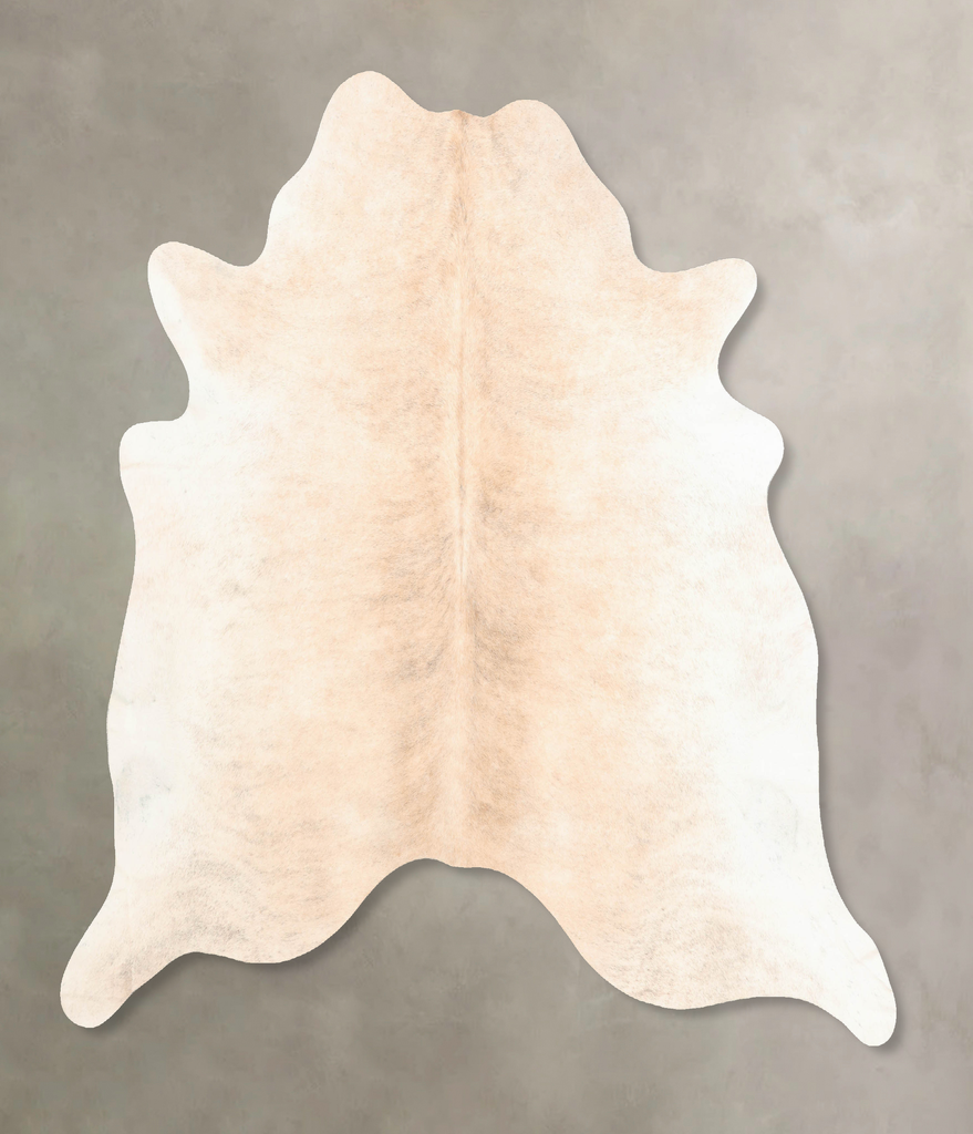 Beige X-Large Brazilian Cowhide Rug 6'9"H x 6'8"W #B7640 by Hudson Hides