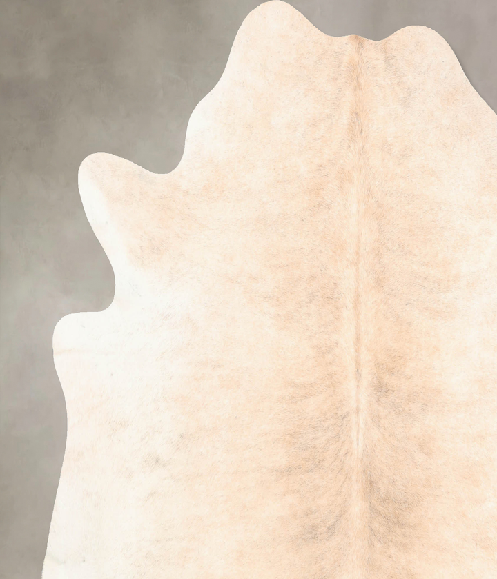 Beige X-Large Brazilian Cowhide Rug 6'9"H x 6'8"W #B7640 by Hudson Hides