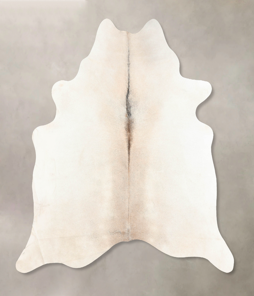Grey with Beige X-Large Brazilian Cowhide Rug 7'2"H x 6'7"W #B7649 by Hudson Hides