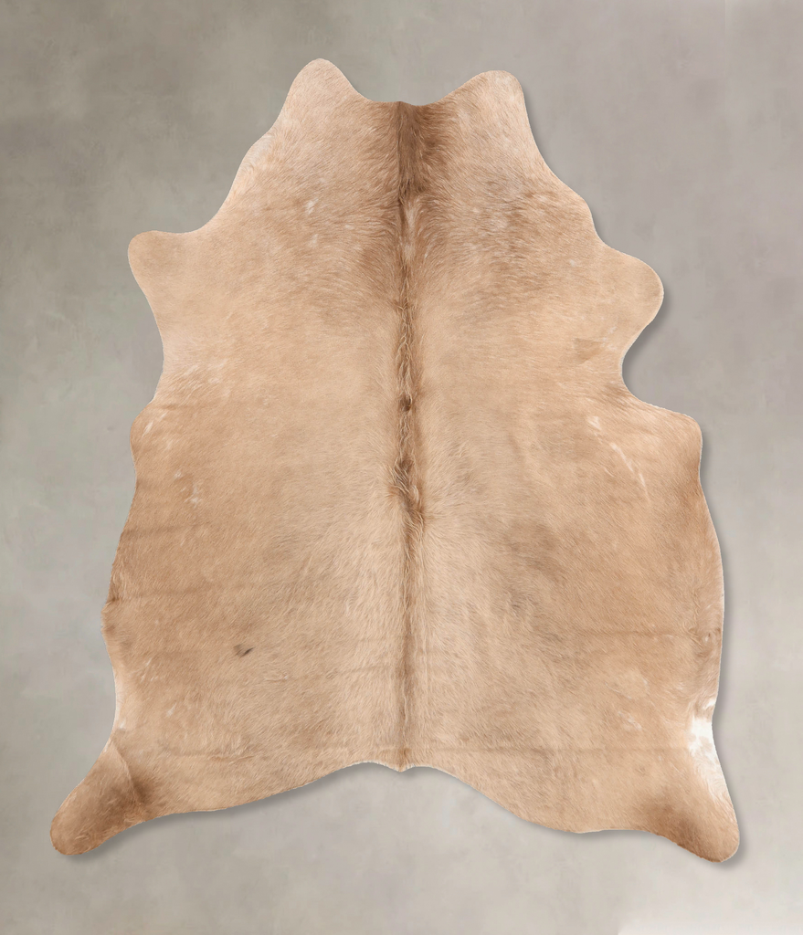 Champagne Large Brazilian Cowhide Rug 6'1"H x 5'5"W #B7699 by Hudson Hides