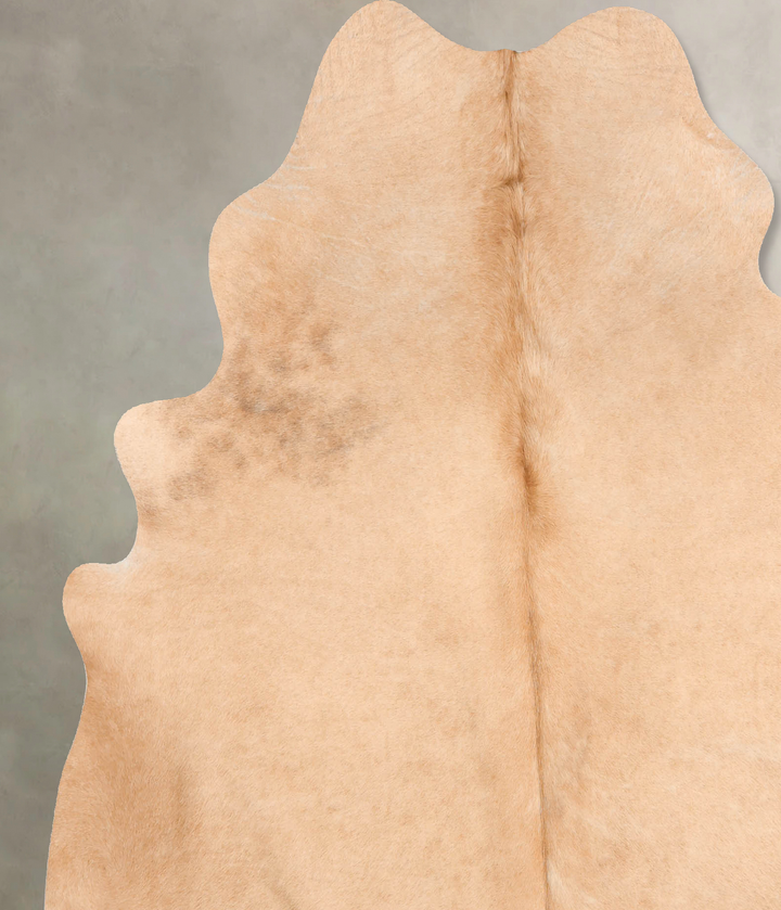 Beige X-Large Brazilian Cowhide Rug 6'8"H x 6'3"W #B7716 by Hudson Hides