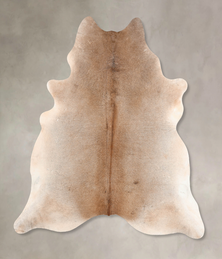 Grey with Beige X-Large Brazilian Cowhide Rug 7'8"H x 6'1"W #B7718 by Hudson Hides
