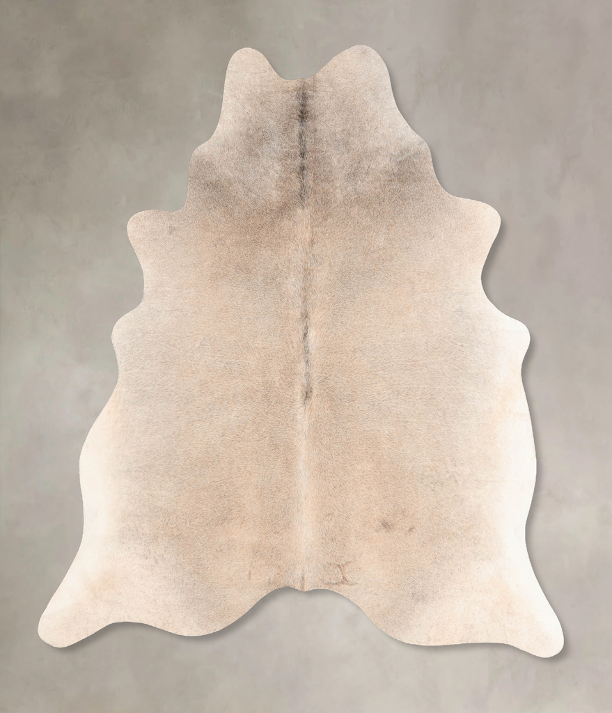Grey with Beige X-Large Brazilian Cowhide Rug 7'0"H x 5'11"W #B7746 by Hudson Hides