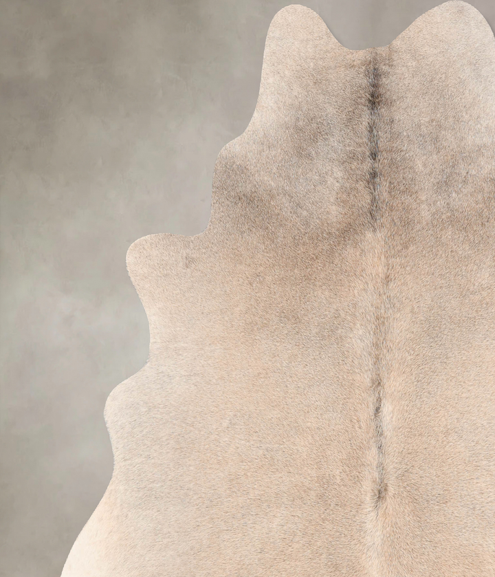 Grey with Beige X-Large Brazilian Cowhide Rug 7'0"H x 5'11"W #B7746 by Hudson Hides