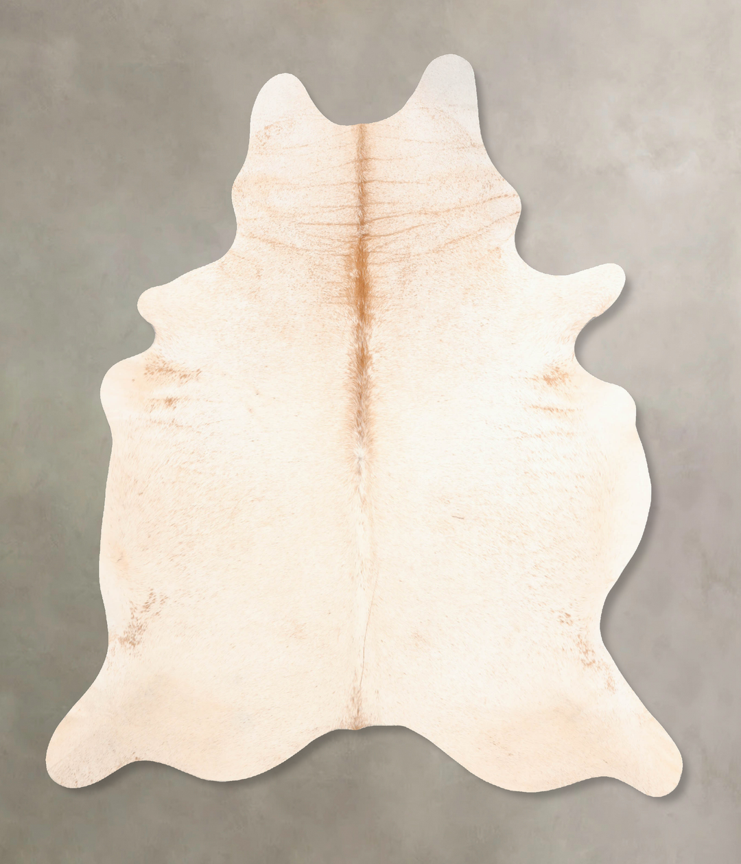 Ivory with Beige X-Large Brazilian Cowhide Rug 7'8"H x 6'1"W #B7753 by