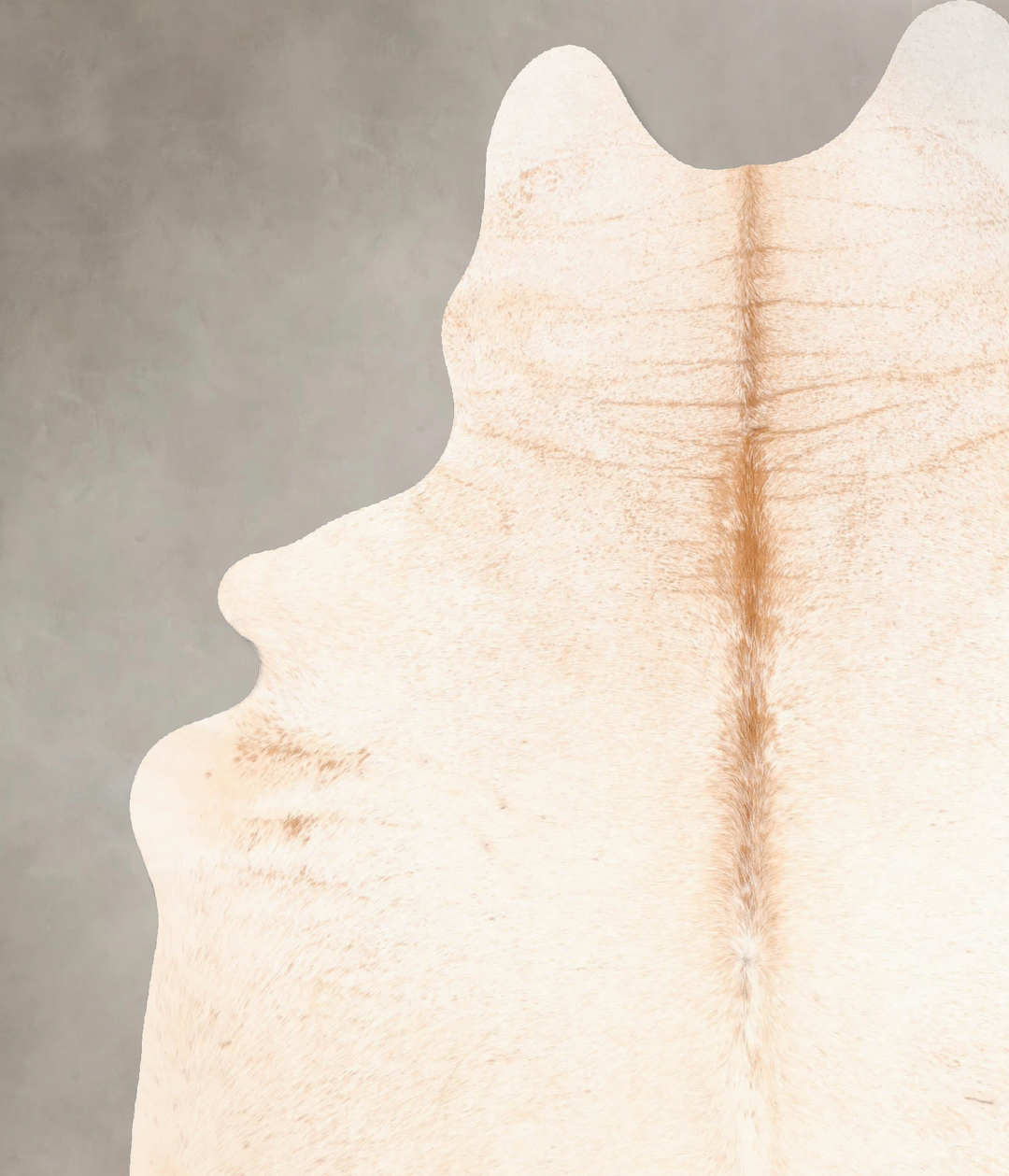 Ivory with Beige X-Large Brazilian Cowhide Rug 7'8"H x 6'1"W #B7753 by