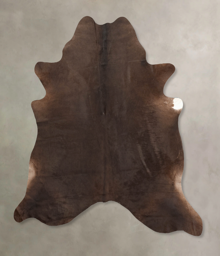 Chocolate X-Large Brazilian Cowhide Rug 7'0"H x 6'2"W #B7755 by Hudson Hides
