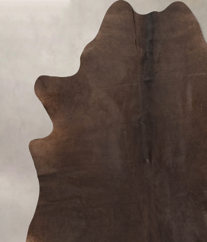 Chocolate X-Large Brazilian Cowhide Rug 7'0"H x 6'2"W #B7755 by Hudson Hides