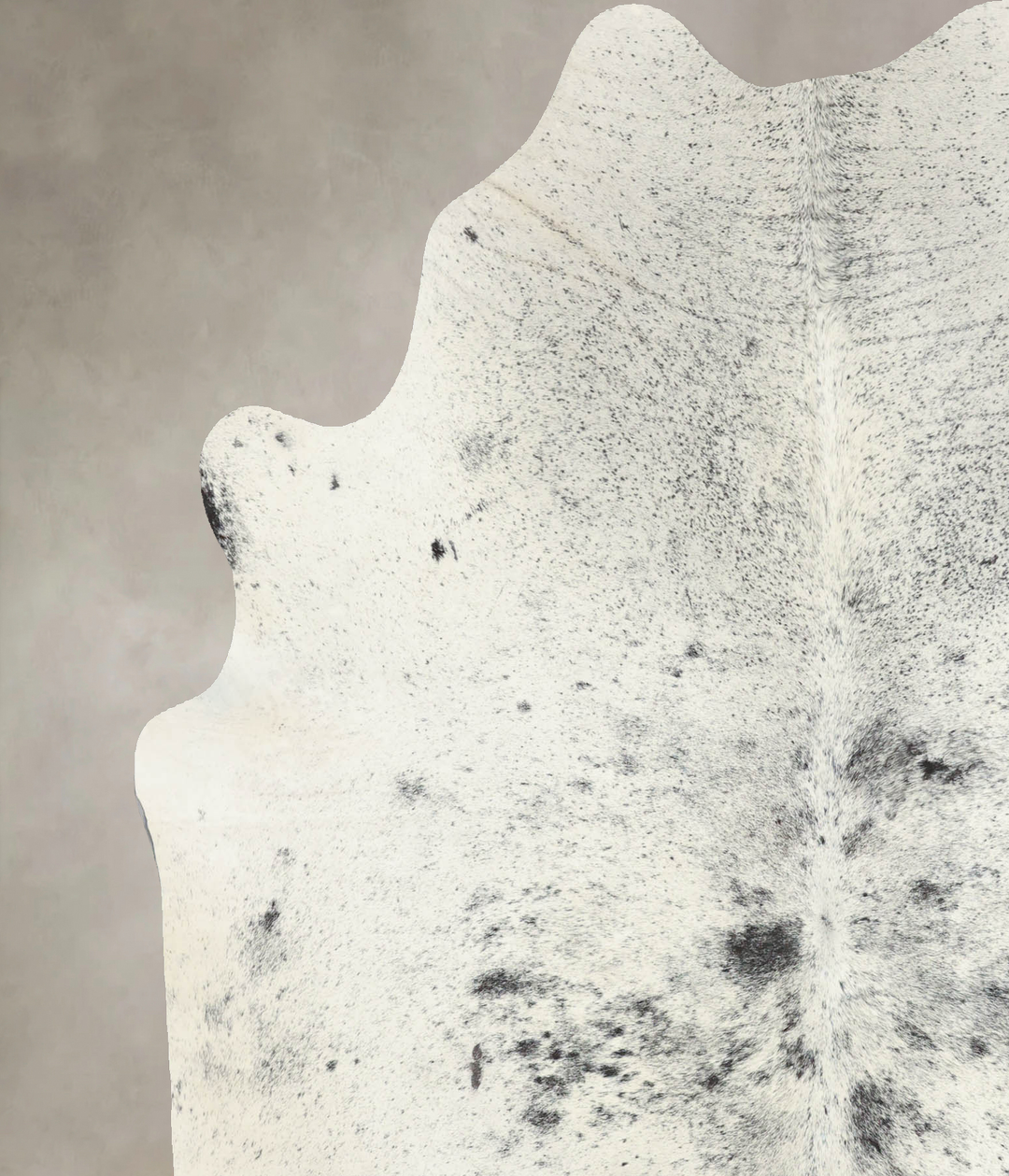 Salt and Pepper Black X-Large Brazilian Cowhide Rug 7'0"H x 6'1"W #B77