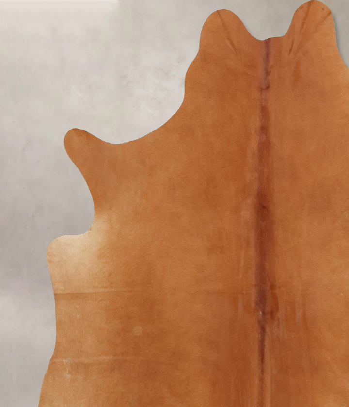 Solid Brown Large Brazilian Cowhide Rug 6'8"H x 5'11"W #B7793 by Hudson Hides