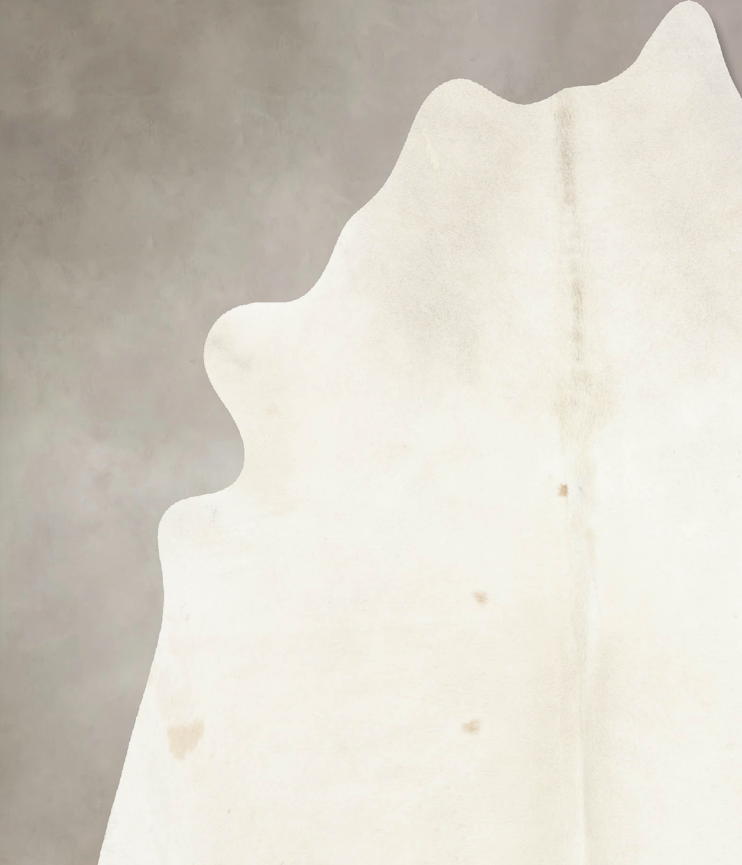 Ivory with Beige X-Large Brazilian Cowhide Rug 7'0"H x 6'2"W #B7802 by