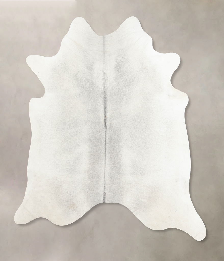 Light Grey X-Large Brazilian Cowhide Rug 7'1"H x 6'5"W #B7832 by Hudson Hides