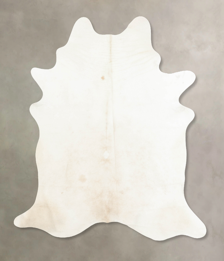 Ivory with Beige X-Large Brazilian Cowhide Rug 7'4"H x 5'9"W #B7835 by Hudson Hides