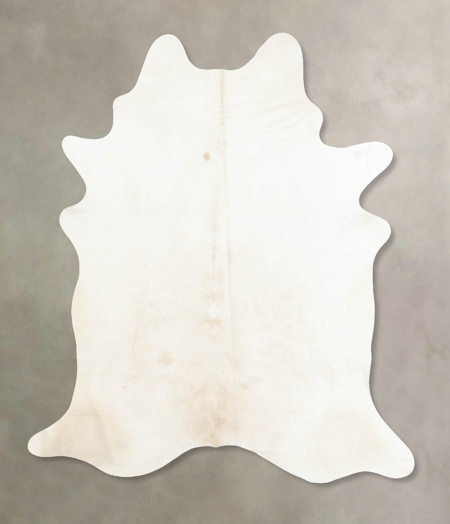 Ivory with Beige X-Large Brazilian Cowhide Rug 7'4"H x 5'9"W #B7835 by Hudson Hides