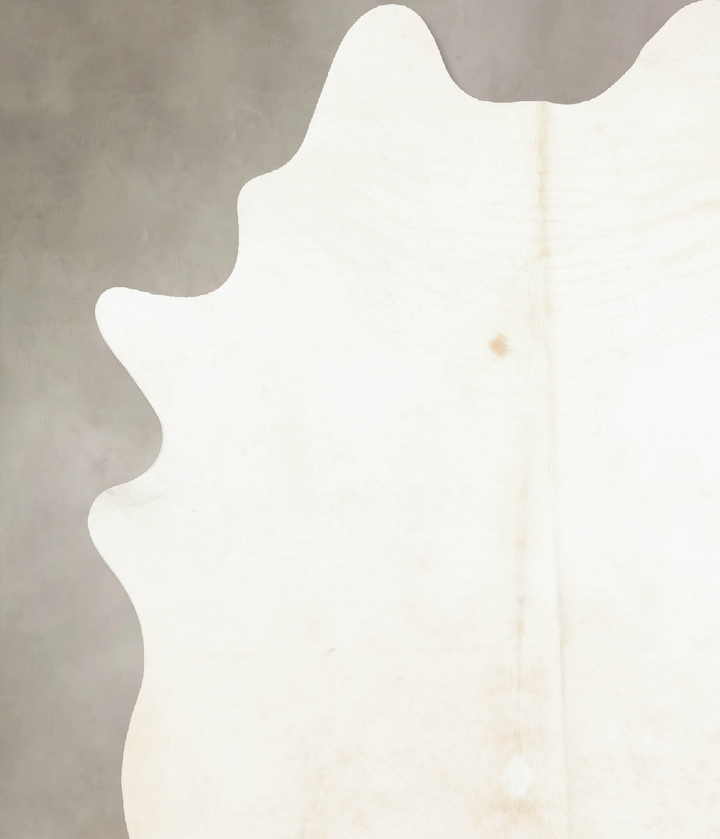 Ivory with Beige X-Large Brazilian Cowhide Rug 7'4"H x 5'9"W #B7835 by Hudson Hides