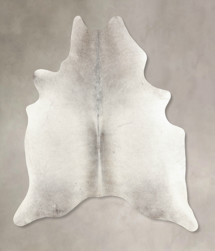 Medium Grey XX-Large Brazilian Cowhide Rug 7'7"H x 6'8"W #B7839 by Hudson Hides