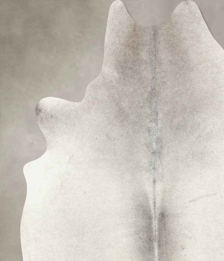 Medium Grey XX-Large Brazilian Cowhide Rug 7'7"H x 6'8"W #B7839 by Hudson Hides