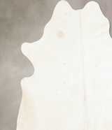 Ivory with Beige X-Large Brazilian Cowhide Rug 7'4"H x 6'7"W #B7859 by Hudson Hides