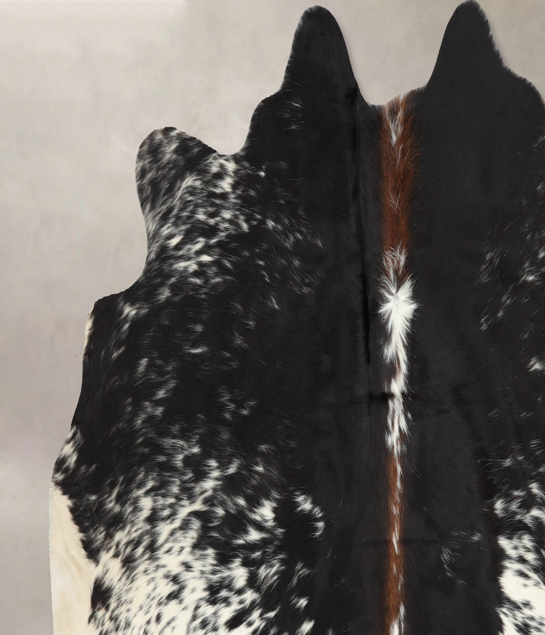 Salt and Pepper Black X-Large Brazilian Cowhide Rug 5'11"H x 7'0"W #B7