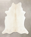 Ivory with Beige X-Large Brazilian Cowhide Rug 7'2"H x 6'2"W #B7937 by Hudson Hides