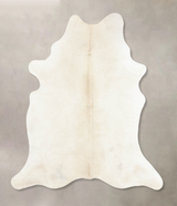 Ivory with Beige X-Large Brazilian Cowhide Rug 7'2"H x 6'2"W #B7937 by Hudson Hides