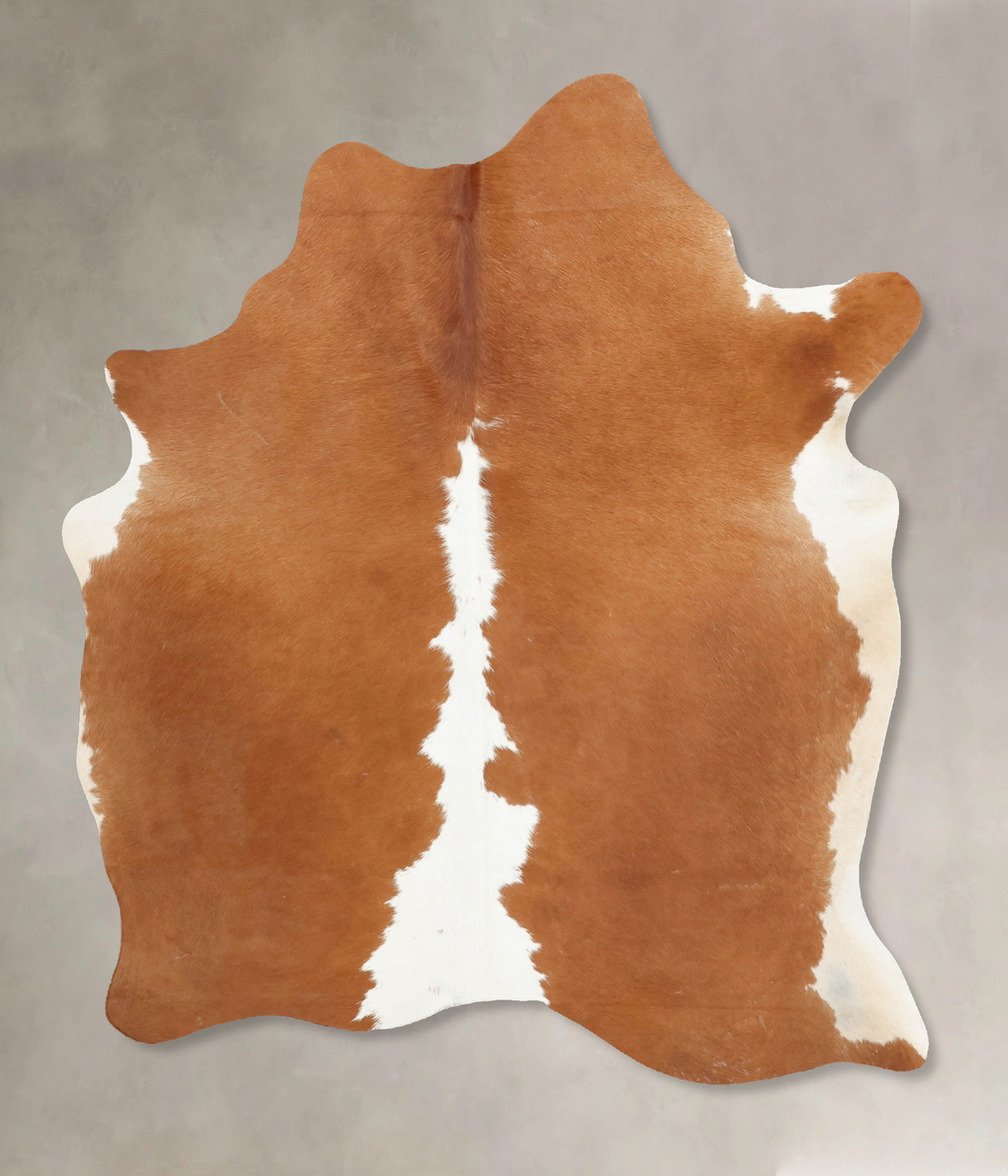 Brown and White Regular Large Brazilian Cowhide Rug 6'3"H x 5'2"W #B79