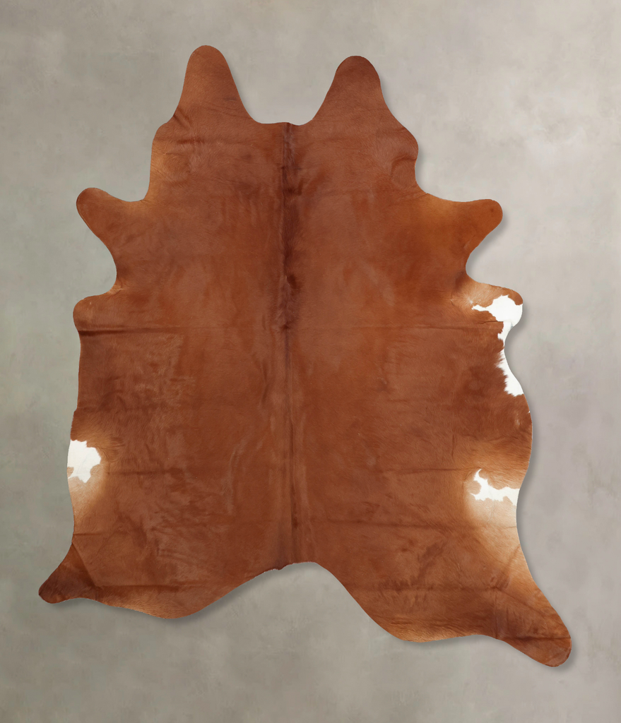 Solid Brown XX-Large Brazilian Cowhide Rug 8'5"H x 7'0"W #B7989 by Hudson Hides