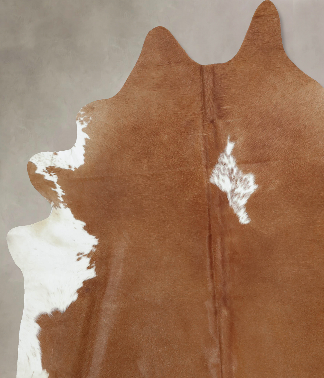 Brown and White XX-Large Brazilian Cowhide Rug 8'5"H x 7'4"W #B7999 by