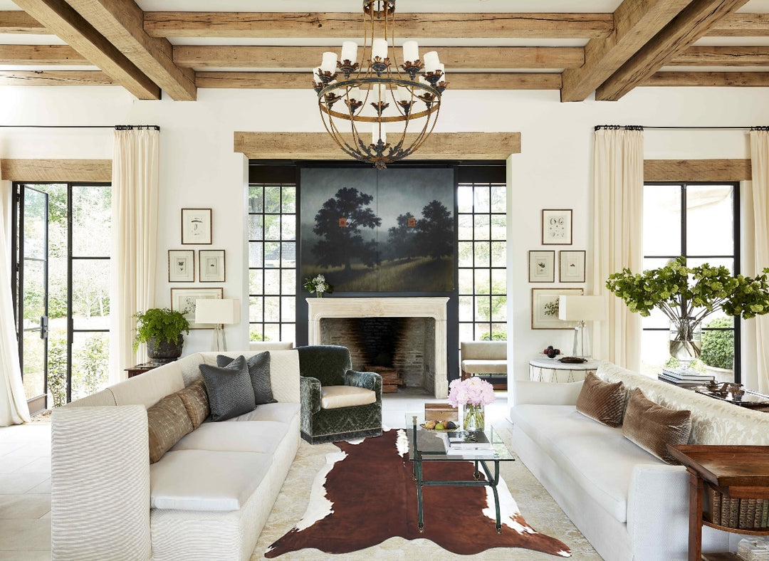 Hereford XX-Large Brazilian Cowhide Rug 7'8"H x 7'0"W #B8005 by Hudson