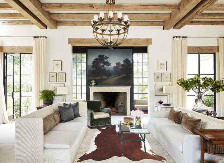 Hereford XX-Large Brazilian Cowhide Rug 7'8"H x 7'0"W #B8005 by Hudson Hides