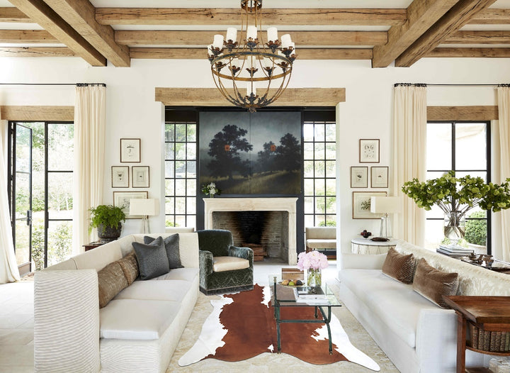Hereford XX-Large Brazilian Cowhide Rug 8'0"H x 7'4"W #B8009 by Hudson Hides
