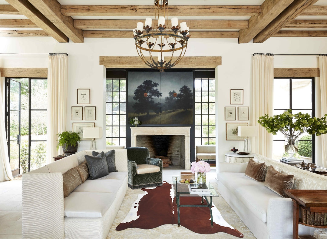 Hereford XX-Large Brazilian Cowhide Rug 7'11"H x 6'10"W #B8010 by Huds