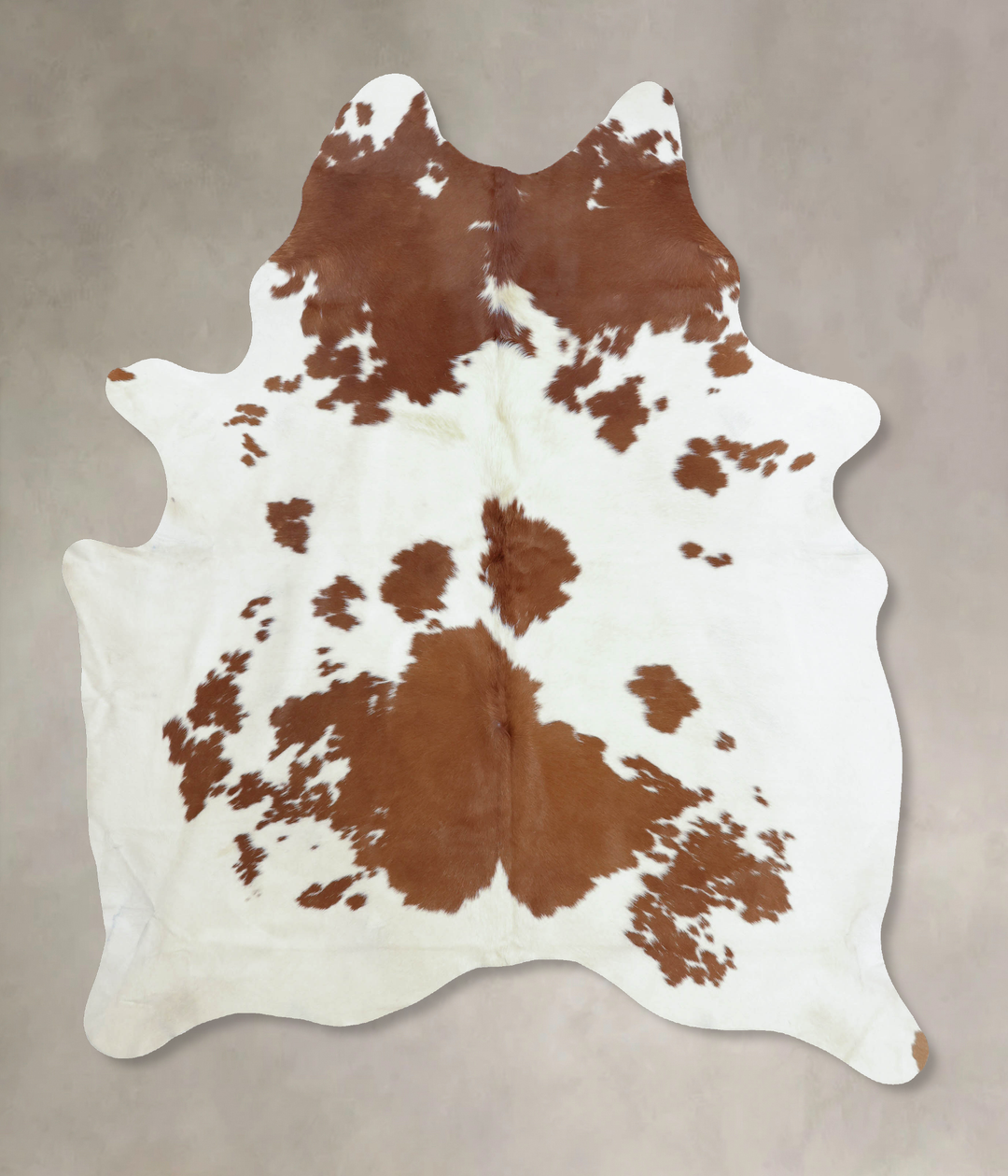 Brown and White X-Large Brazilian Cowhide Rug 7'11"H x 6'2"W #B8021 by