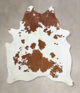 Brown and White X-Large Brazilian Cowhide Rug 7'11"H x 6'2"W #B8021 by Hudson Hides