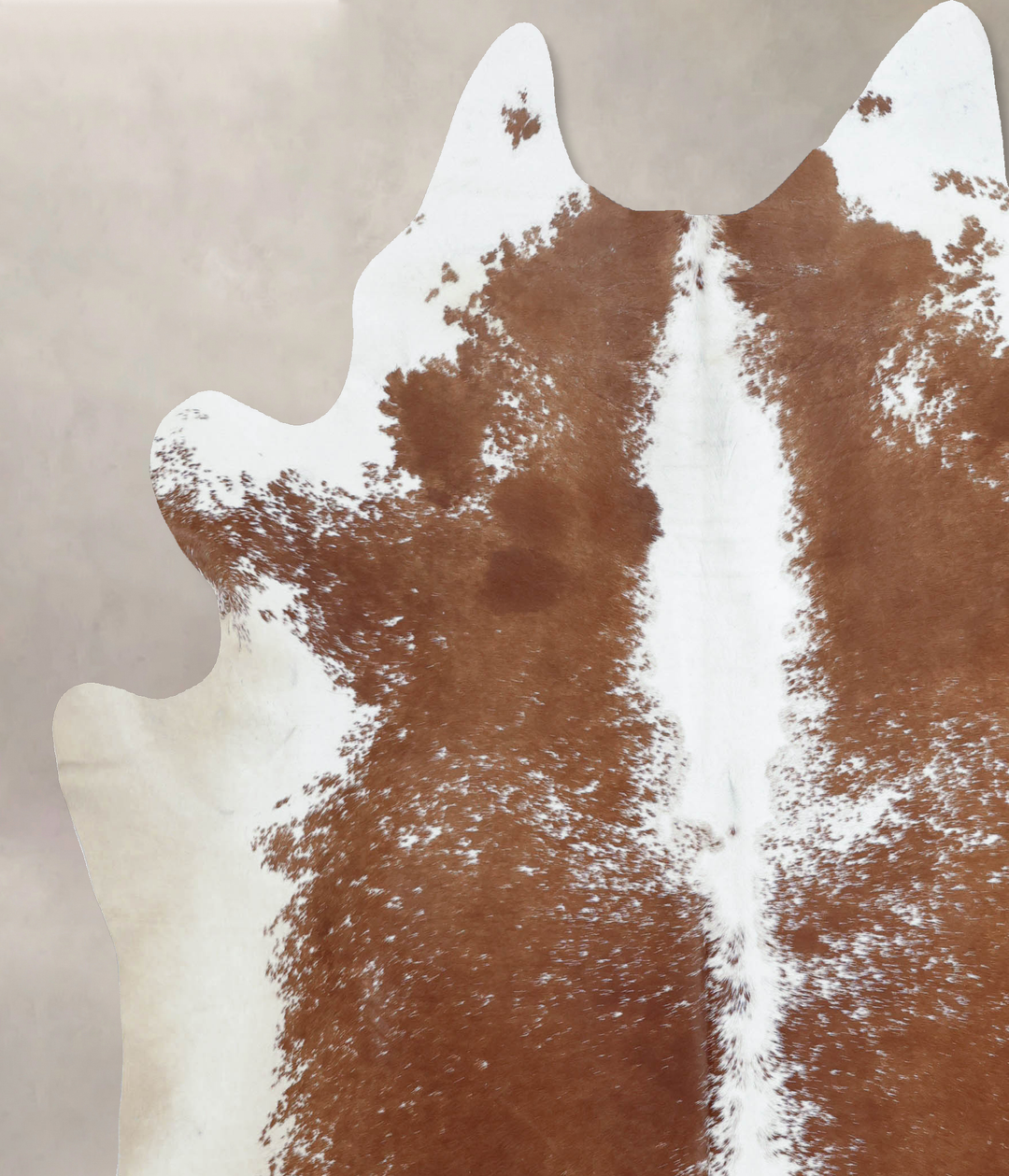 Brown and White XX-Large Brazilian Cowhide Rug 8'0"H x 7'0"W #B8056 by