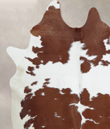 Brown and White X-Large Brazilian Cowhide Rug 7'3"H x 6'2"W #B8064 by Hudson Hides