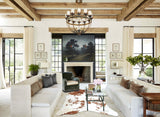 Brown and White X-Large Brazilian Cowhide Rug 7'1"H x 6'4"W #B8066 by Hudson Hides