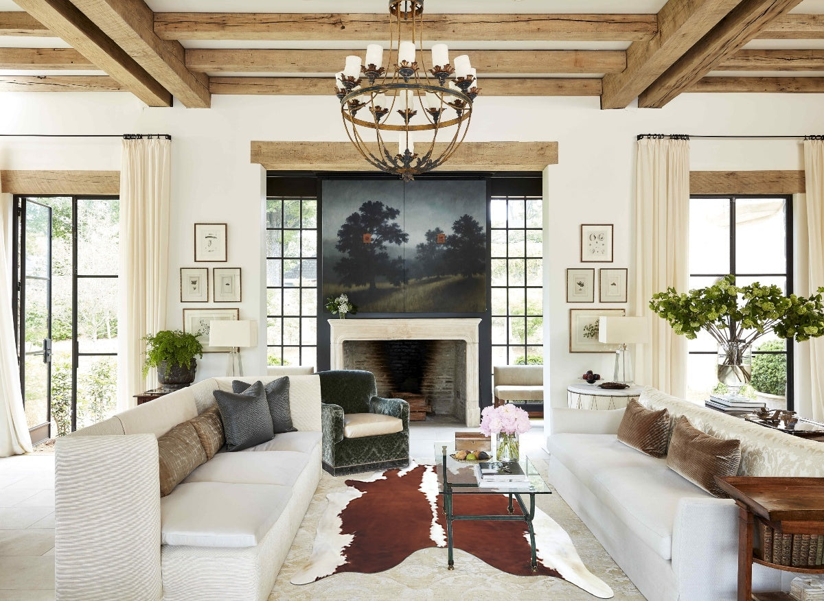 Hereford XX-Large Brazilian Cowhide Rug 8'7"H x 6'10"W #B8069 by Hudson Hides