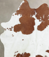 Brown and White X-Large Brazilian Cowhide Rug 7'3"H x 6'0"W #B8090 by Hudson Hides