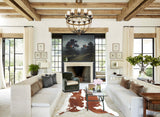 Brown and White XX-Large Brazilian Cowhide Rug 7'6"H x 7'0"W #B8108 by Hudson Hides