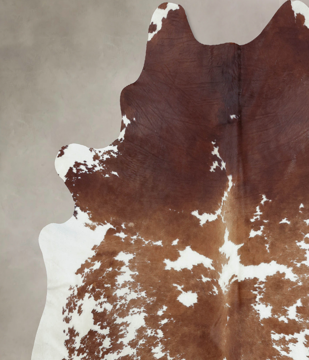 Brown and White XX-Large Brazilian Cowhide Rug 7'11"H x 6'11"W #B8112 
