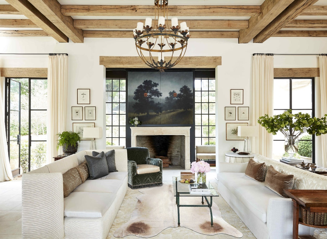 Champagne XX-Large Brazilian Cowhide Rug 7'10"H x 6'10"W #B8138 by Hud