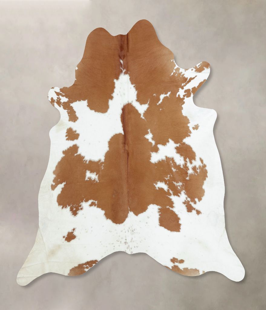 Brown and White XX-Large Brazilian Cowhide Rug 8'2"H x 7'6"W #B8185 by Hudson Hides