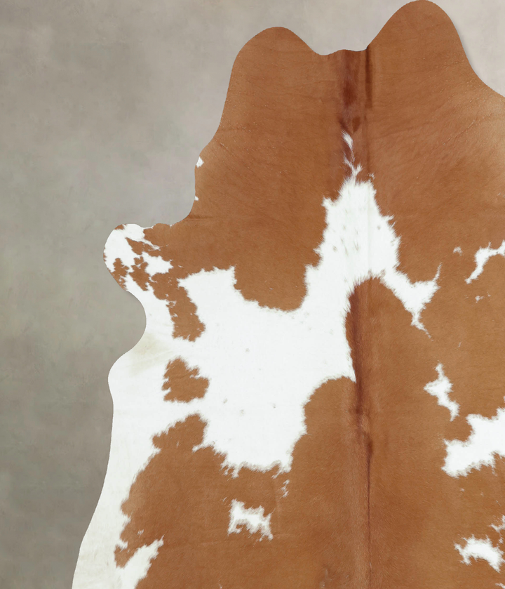 Brown and White XX-Large Brazilian Cowhide Rug 8'2"H x 7'6"W #B8185 by Hudson Hides
