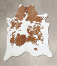 Brown and White XX-Large Brazilian Cowhide Rug 7'8"H x 6'10"W #B8186 by Hudson Hides
