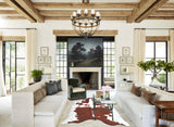 Brown and White X-Large Brazilian Cowhide Rug 7'6"H x 6'5"W #B8187 by Hudson Hides