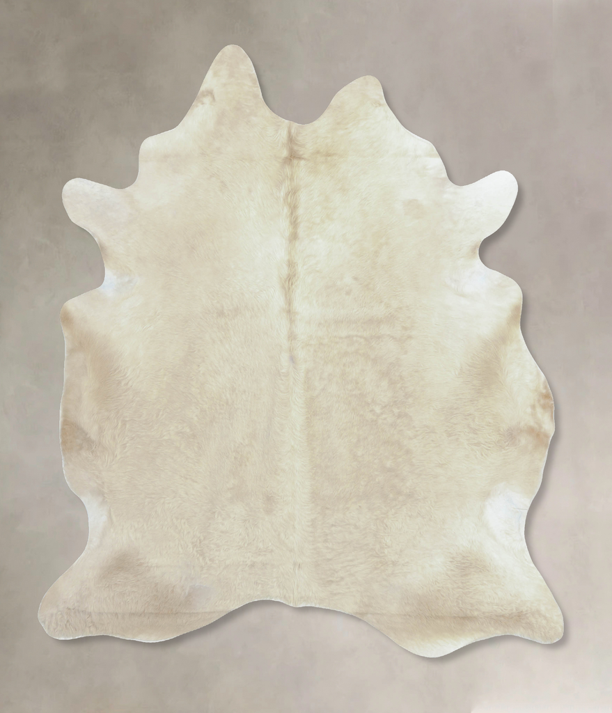 Champagne X-Large Brazilian Cowhide Rug 7'7"H x 6'4"W #B8193 by Hudson Hides