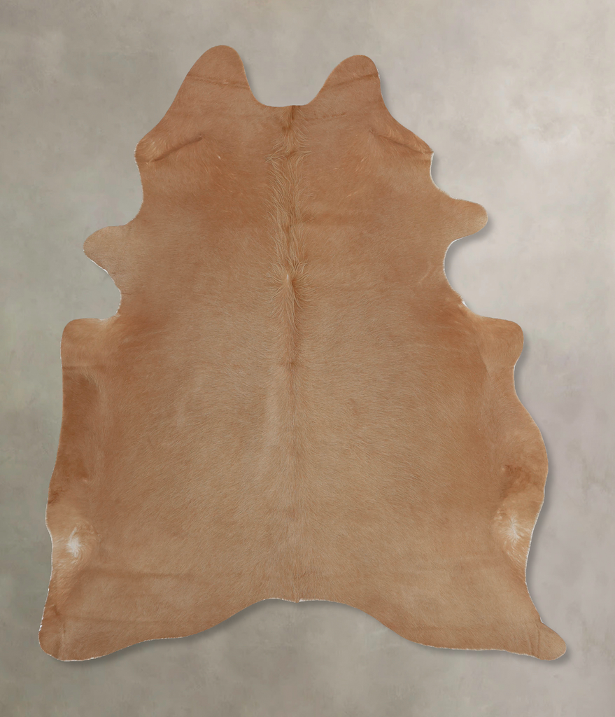 Beige X-Large Brazilian Cowhide Rug 7'4"H x 5'7"W #B8206 by Hudson Hides