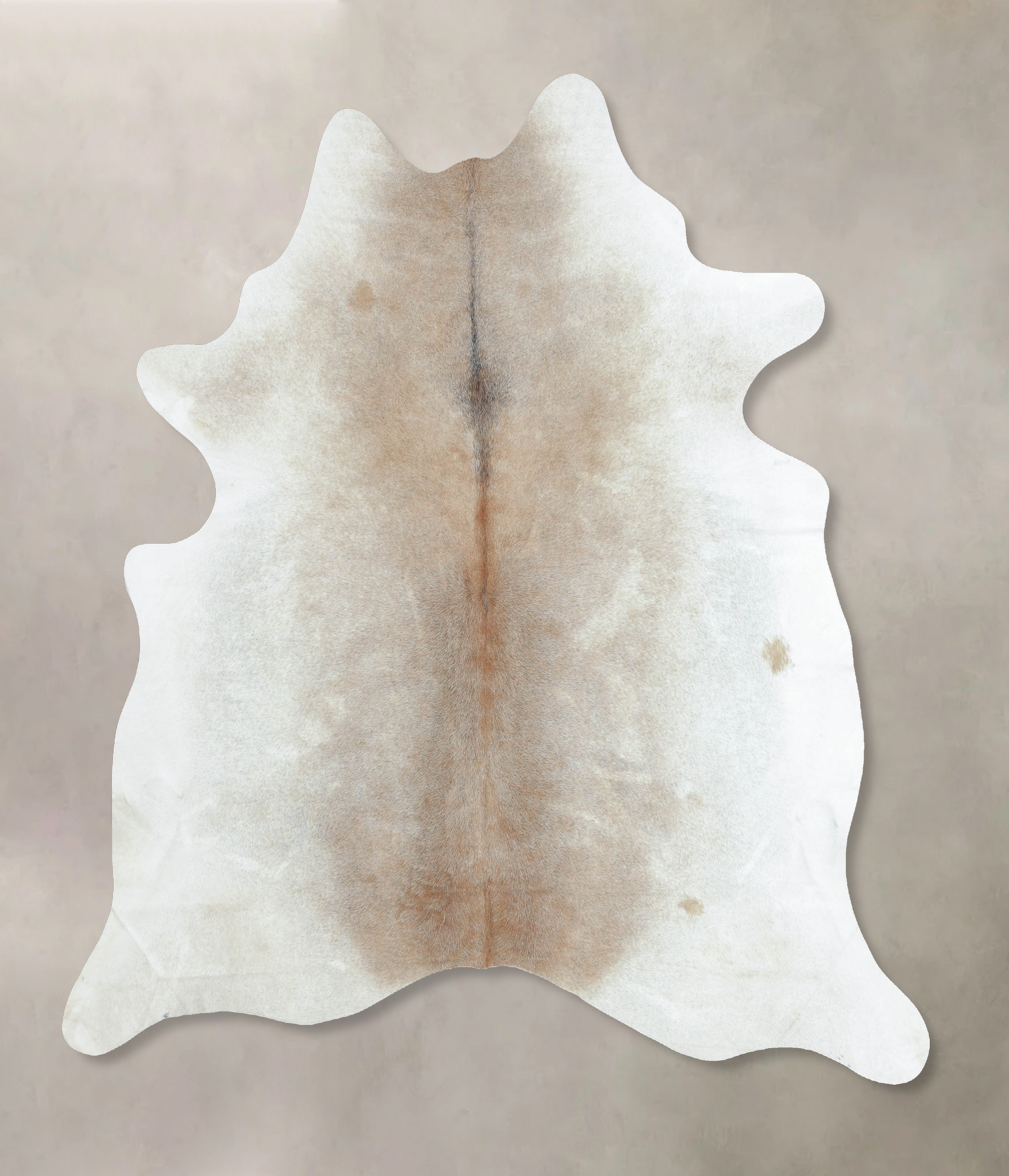 Grey with Beige Cowhide Rug #B8223
